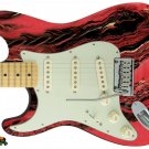 183 Lefty Electric Guitar Skin Bowling Ball Marble Strat Style 1980's