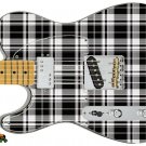 105 Lefty Electric Guitar Skin Plaid Black & White