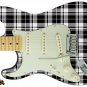 105 Lefty Electric Guitar Skin Plaid Black & White