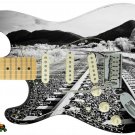 034 Lefty Electric Guitar Skin Rail Way Ties