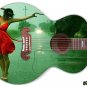076 Righty Jumbo Acoustic Guitar Skin Lady In Red