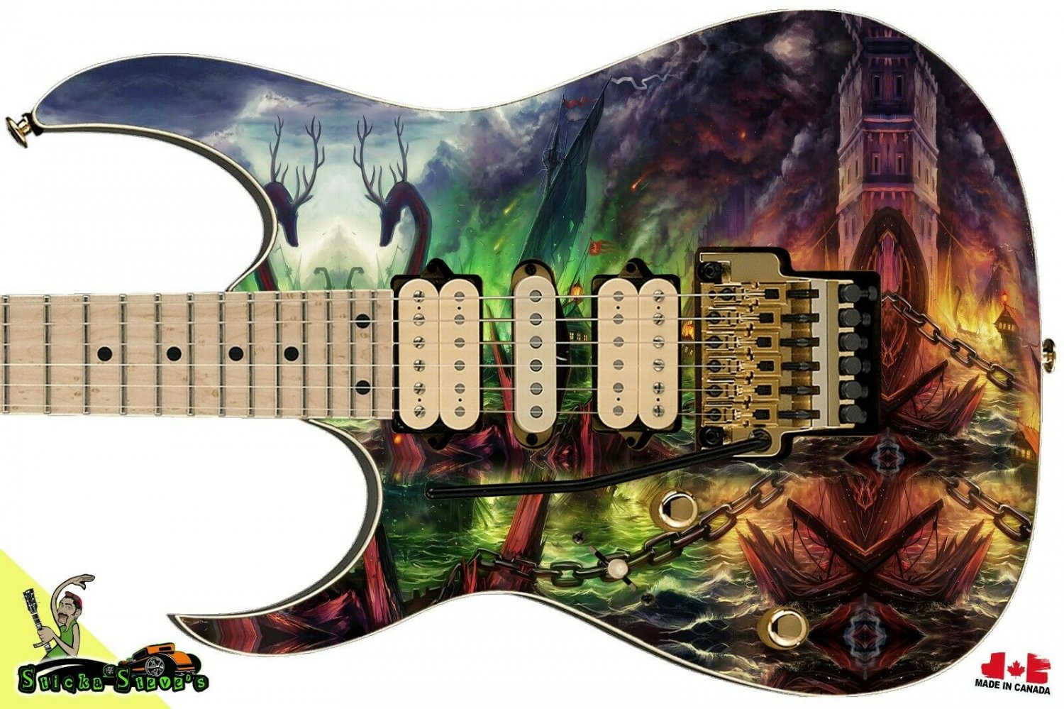 064 Lefty Electric Guitar Skin Valhalla Nights