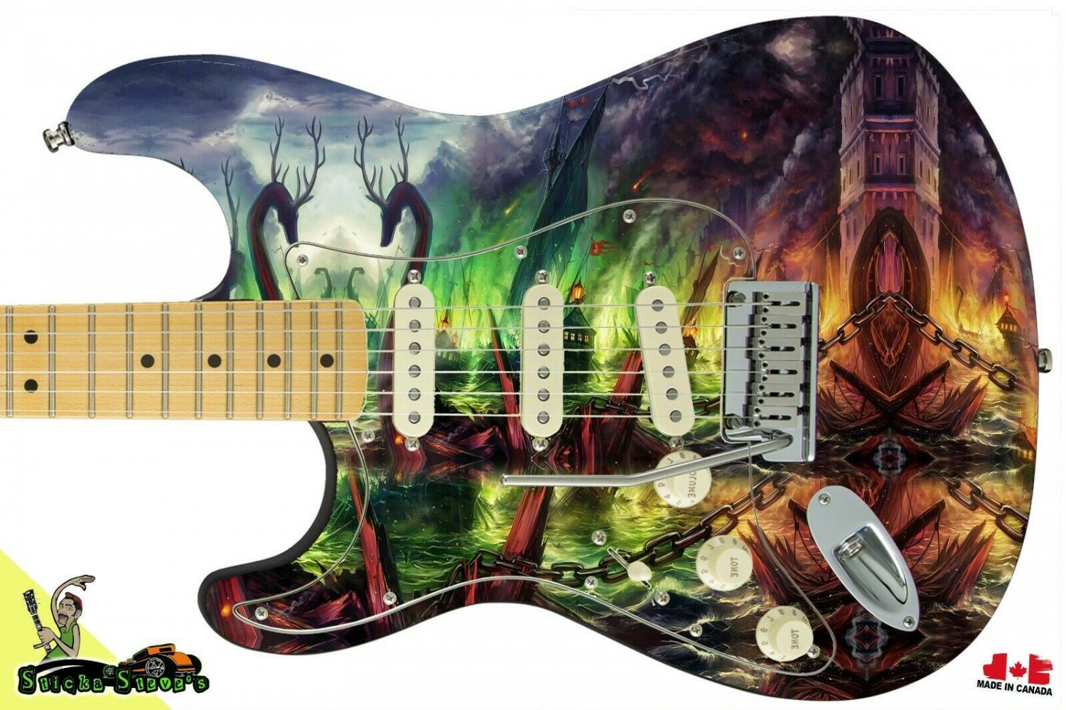 064 Lefty Electric Guitar Skin Valhalla Nights