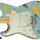084 Lefty Electric Guitar Skin Fallen Paisley Leaf