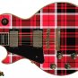 111 Lefty Electric Guitar Skin Classic Plaid Red & Black