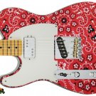 116 Lefty Electric Guitar Skin Bandana Red Close Up