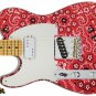 116 Lefty Electric Guitar Skin Bandana Red Close Up