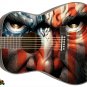 Guitar Skin Axe Wrap Re-skin Vinyl Decal Lefty Acoustic Guitar Wolverine USA 002