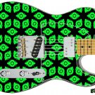 108 Righty Electric Guitar Skin Green Space Galaxy Invaders
