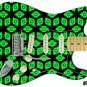 108 Righty Electric Guitar Skin Green Space Galaxy Invaders