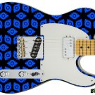 109 Righty Electric Guitar Skin Blue Space Galaxy Invaders