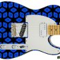 109 Righty Electric Guitar Skin Blue Space Galaxy Invaders