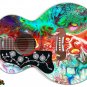 096 Lefty Jumbo Acoustic Guitar Skin Psychedelic Adventures