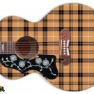 102 Lefty Jumbo Acoustic Guitar Skin Butterscotch Plaid