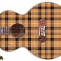 102 Lefty Jumbo Acoustic Guitar Skin Butterscotch Plaid