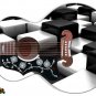 027 Lefty Jumbo Acoustic Guitar Skin World of Black and White