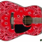 090 Righty Acoustic Guitar Skin Bandana Red