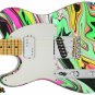 133 Lefty Electric Guitar Skin Jem Swirl pink green