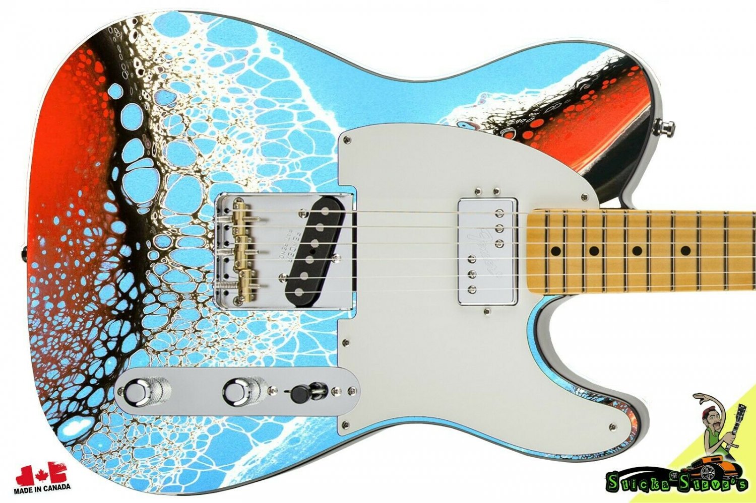 131 Righty Electric Guitar Skin Leap Liquid Blue year
