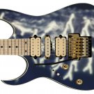 Lightning Storm & Swans 80's Heavy Lefty Electric Guitar Skin 192
