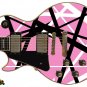 Lefty Hard Rock Metal Guitar God Pink Black White Stripes Version 15 Guitar Skin