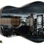 028 Lefty Acoustic Guitar Skin For those Crazy City Nights