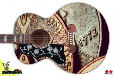 040 Lefty Jumbo Acoustic Guitar Skin Pennies on The Dollar
