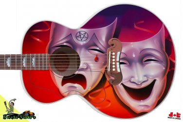 177 Lefty Jumbo Acoustic Guitar Skin Theatre of Pain Body Hard Rock Band Act
