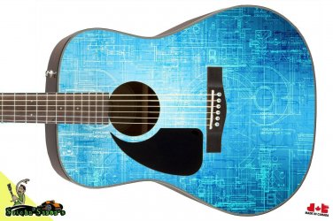 047 Lefty Acoustic Guitar Skin Schematics