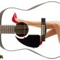 081 Lefty Acoustic Guitar Skin Drop Dead Legs Red Hot Shoes