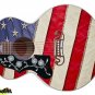 069 Lefty Jumbo Acoustic Guitar Skin American Flag Patriot Body Style Vinyl Wrap