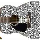 113 Lefty Acoustic Guitar Skin Vintage Century Paisley