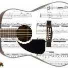 079 Lefty Acoustic Guitar Skin Tab Solo Music Notes