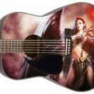 082 Lefty Acoustic Guitar Skin Celtic Angel Sexy Goddess