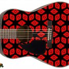 107 Lefty Acoustic Guitar Skin Red Space Galaxy Invaders 107 Lefty Acoustic Guitar Skin Red Space Galaxy Invaders
