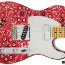 116 Righty Electric Guitar Skin Bandana Red Close Up