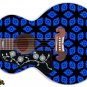 109 Lefty Jumbo Acoustic Guitar Skin Blue Space Galaxy Invaders