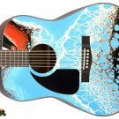 131 Lefty Acoustic Guitar Skin Leap Liquid Planet Blue year