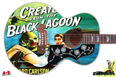 225 Righty Jumbo Acoustic Guitar Skin Creature from Black Lagoon