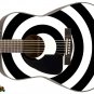 185 Lefty Acoustic Guitar Skin White Albino Bumble Bee Bulls Eye Target