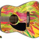 136 Lefty Acoustic Guitar Skin UV 77MC Swirl type finish