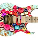 Guitar Skin Axe Wrap Re-skin Vinyl Decal Dead Beat Little Colorful Buttons GS085 Guitar Skin Axe Wrap Re-skin Vinyl Decal Dead Beat Little Colorful Buttons GS085