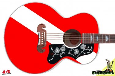 077 Righty Jumbo Acoustic Guitar Skin Diver Down Deep