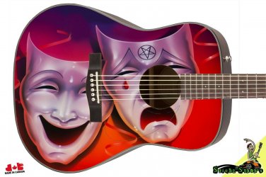 177 Righty Acoustic Guitar Skin Theatre of Pain Body Hard Rock Band Act