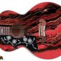 183 Lefty Jumbo Acoustic Guitar Skin Bowling Ball Marble Strat Style 1980's