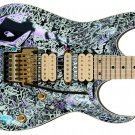 Guitar Skin Axe Wrap Re-skin Joe Satriani's Black Dog Style 582
