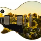 Guitar Skin Axe Wrap Re-skin Sun Flowers Sky Beautiful Field Day Lefty 587