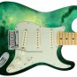 Guitar Skin Axe Wrap Re-skin Green Nebula & The Time Machine 445