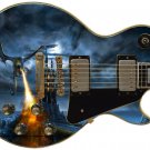 Guitar Skin Axe Wrap Re-skin Draco Dragons Medieval Times Castle Ruins 586