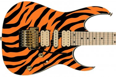 Guitar Skin Tiger Stripes black orange A Body Wrap Vinyl Sticker Decal